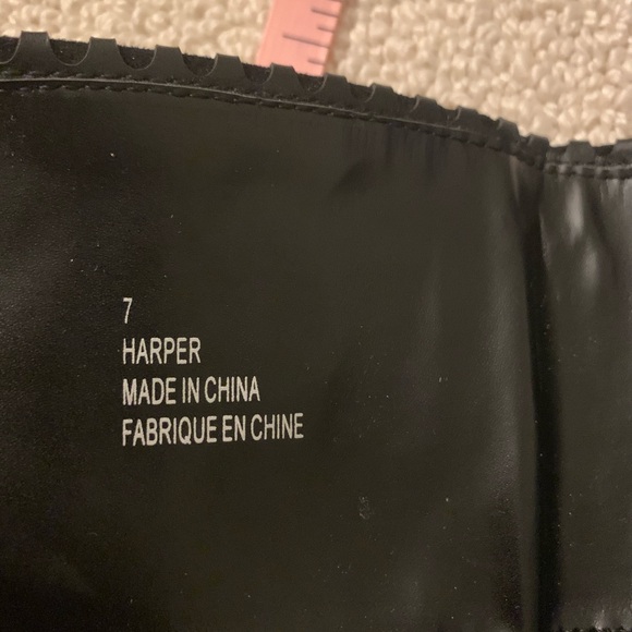 Harper Black Over the Knee Boots - Picture 4 of 5